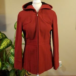 Fleet Street LTD red wool coat size medium